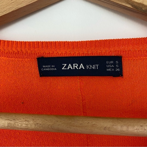 zara fine knit long sleeve sweater, soft sweater, rust, fall sweater, orange top - Picture 2 of 7